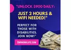People with Disabilities "$900 Daily: Just 2 Hours & WiFi Needed!